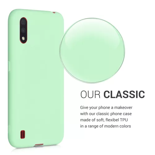 Pouzdro pro Samsung Galaxy A01, silikonové, zelené, 51372.50