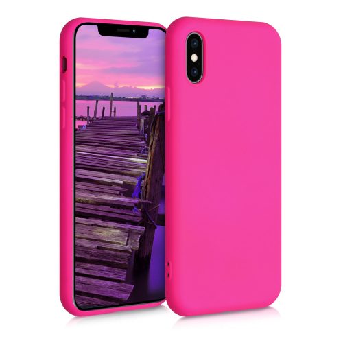 Pouzdro pro Apple iPhone X / iPhone XS, silikonové, růžové, 52975.77