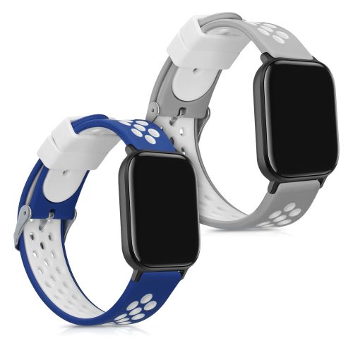 Sada 2 řemínků pro Xiaomi Amazfit GTS / Amazfit GTS 2, silikon, modrá / šedá, 52697.03