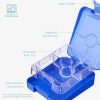 Cutie Bento Navaris cu 4 compartimente, recipient sos, albastru inchis, 49877.02.17