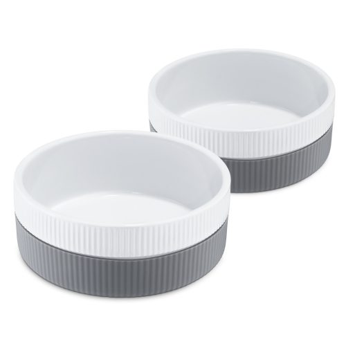 Sada 2 misek pro kočky a psy Navaris, protiskluzová, šedá, 53411.22