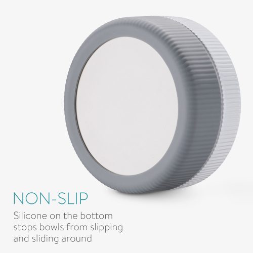 Sada 2 misek pro kočky a psy Navaris, protiskluzová, šedá, 53411.22
