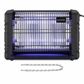   UV lampa na hmyz 4000V, 80 m2, Kwmobile, Černá, Plast, 53414.01