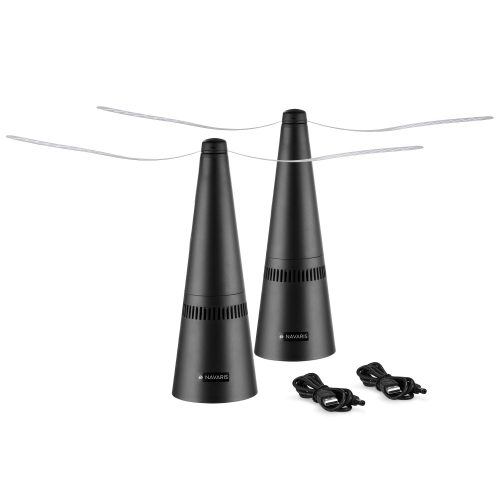 Sada 2 x elektronický ventilátor proti mouchám a komárům Navaris, 53412.01.02