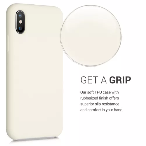 Pouzdro pro Apple iPhone X / iPhone XS, silikonové, béžové, 46313.204
