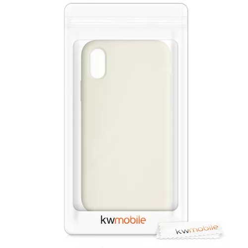Pouzdro pro Apple iPhone X / iPhone XS, silikonové, béžové, 46313.204