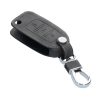 Krytka na klíče od auta pro VW / Škoda / Seat - 3 tlačítka, nubuková kůže, šedá, 48570.19
