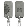 Kryt na klíče od auta pro Renault / Dacia - 4 tlačítka - Keyless Go, nubuková kůže, šedá, 48565.16