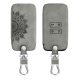 Kryt na klíče od auta pro Renault / Dacia - 4 tlačítka - Keyless Go, nubuková kůže, šedá, 48565.16