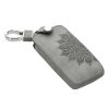 Kryt na klíče od auta pro Renault / Dacia - 4 tlačítka - Keyless Go, nubuková kůže, šedá, 48565.16