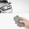 Kryt na klíče od auta pro Renault / Dacia - 4 tlačítka - Keyless Go, nubuková kůže, šedá, 48565.16