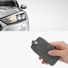 Kryt na klíče od auta pro Renault / Dacia - 4 tlačítka - Keyless Go, kwmobile, nubuková kůže, šedá, 48564.19