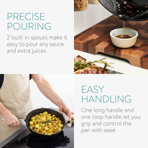 Navaris 30 cm hluboká litinová pánev s rukojetí - 48585.01