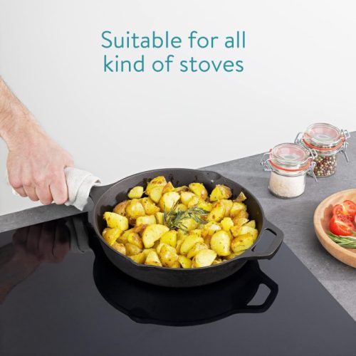 Navaris 30 cm hluboká litinová pánev s rukojetí - 48585.01