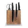 Suport magnetic cu doua fete Navaris pentru cutite, lemn de nuc, 25x23x10 cm, 50416.025.03