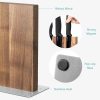 Suport magnetic cu doua fete Navaris pentru cutite, lemn de nuc, 25x23x10 cm, 50416.025.03
