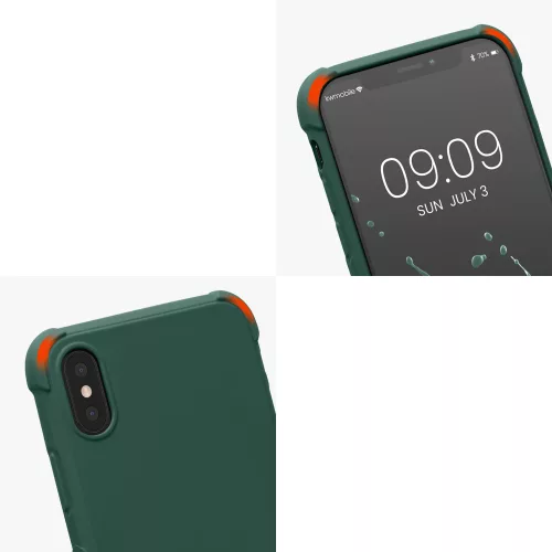 Pouzdro pro Apple iPhone X / iPhone XS, silikonové, zelené, 49915.80