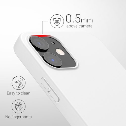 Pouzdro pro Apple iPhone 12 / iPhone 12 Pro, silikonové, bílé, 53938.48