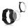 Sada 2 pouzder pro Xiaomi Amazfit GTR 2 / Amazfit GTR 2e, silikon, průhledná / černá, 53907.02