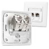 Sada 48 zásuvek 10 Gbit CAT6A pro ethernetové kabely RJ45, Kwmobile, stříbrná, kov, 45358.48