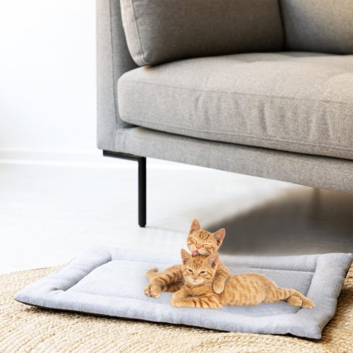 Cestovní pelíšek pro psy Navaris, 63 x 40 cm, Polyester, Šedá, 54008.22.2