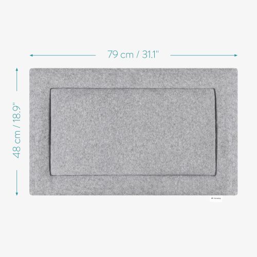 Cestovní pelíšek pro psy Navaris, 79 x 48 cm, Polyester, Šedá, 54008.22.3