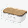 Cutie pentru unt Navaris, 15.5x10.5x6 cm, fier si lemn de acacia, cu capac, 49985.02