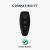 Kryt na klíče od auta pro Ford – 3 tlačítka – Keyless Go, silikonový, černý, 53133.05