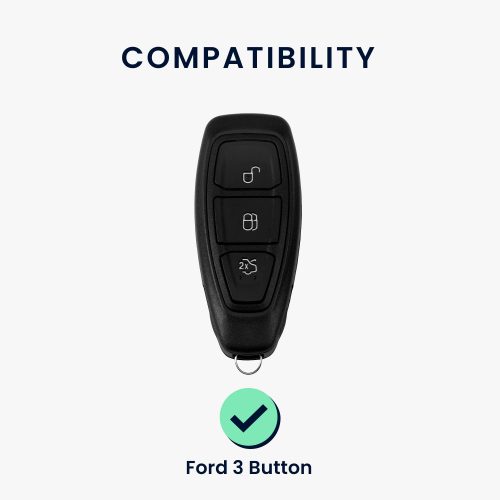 Kryt na klíče od auta pro Ford – 3 tlačítka – Keyless Go, silikonový, černý, 53133.05