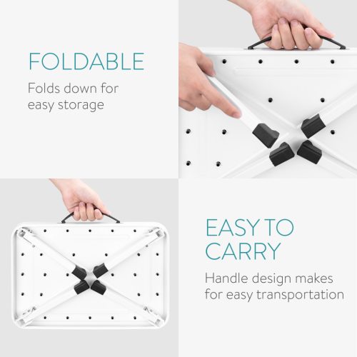 Skládací stolička Navaris 1 stupeň, 45,7x33x17,2 cm, 150 kg, kov, 54101.01