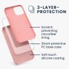 Pouzdro pro Apple iPhone 12 Pro Max, silikonové, růžové, 52644.193