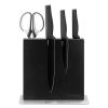 Suport magnetic cu 2 fete Navaris pentru cutite, 25x23x10 cm, lemn de cauciuc, 50416.025.04