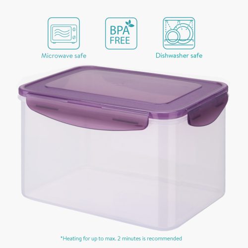 Set 2 recipiente pentru depozitare alimente Navaris, cu capac etans, 9L si 4.85L, 50790.01.02