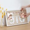 Navaris fotorámeček s provazem a 3 háčky, design Alpaka, světle hnědá/bílá, 54193.01