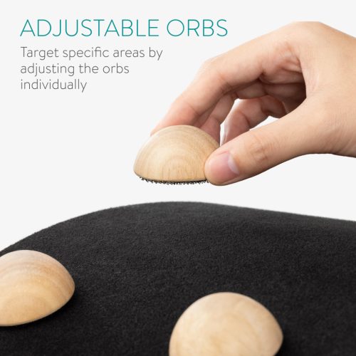 Placa stretching spate Navaris, 150 kg, 45x26 cm, 6 noduri, maro, lemn