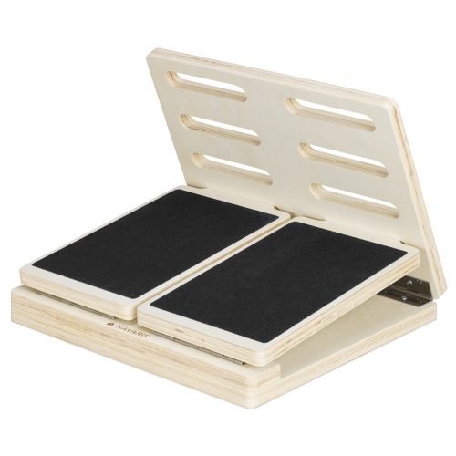 Nastavitelná cvičební deska pro protahování lýtek Navaris, 4 úrovně, dřevo, 54275.02