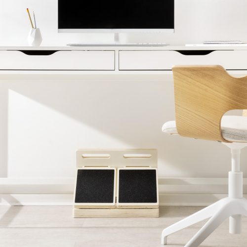 Nastavitelná cvičební deska pro protahování lýtek Navaris, 4 úrovně, dřevo, 54275.02