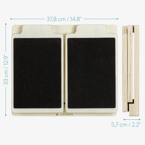 Nastavitelná cvičební deska pro protahování lýtek Navaris, 4 úrovně, dřevo, 54275.02