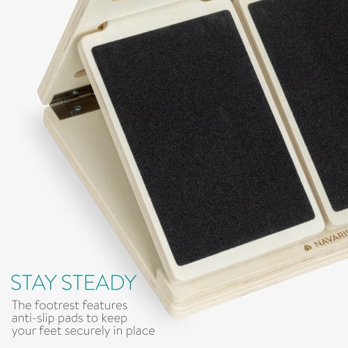 Nastavitelná cvičební deska pro protahování lýtek Navaris, 4 úrovně, dřevo, 54275.02