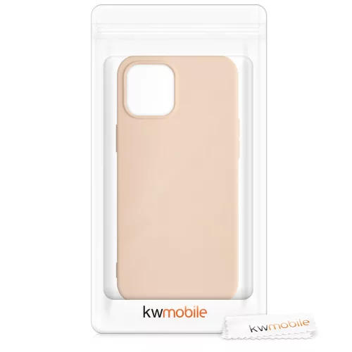 Pouzdro pro Apple iPhone 12 Pro Max, silikonové, krémové, 52714.154
