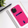 Pouzdro pro iPhone 12 / iPhone 12 Pro, silikonové, růžové, 54513.77
