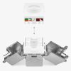 Sada 2 trojitých síťových zásuvek RJ45 se 4 zástrčkami CAT 6A, Kwmobile, bílá, kov, 54571.03.02