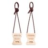 Set 2 Blocuri de escalada Navaris, 15x13x6 cm, cu franghii reglabile 200 cm, 54598.01