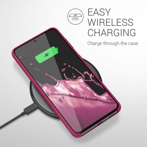 Pouzdro pro Samsung Galaxy S21, silikonové, růžové, 54056.213