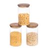 Sada 3 dóz Navaris na skladování víka z akátového dřeva, 1000 ml, 54691.02.03