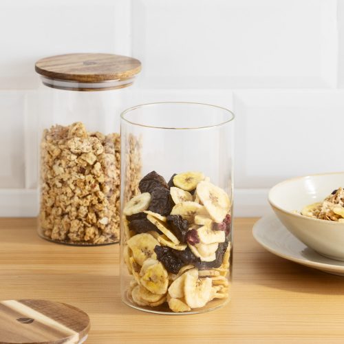 Sada 3 dóz Navaris na skladování víka z akátového dřeva, 1000 ml, 54691.02.03