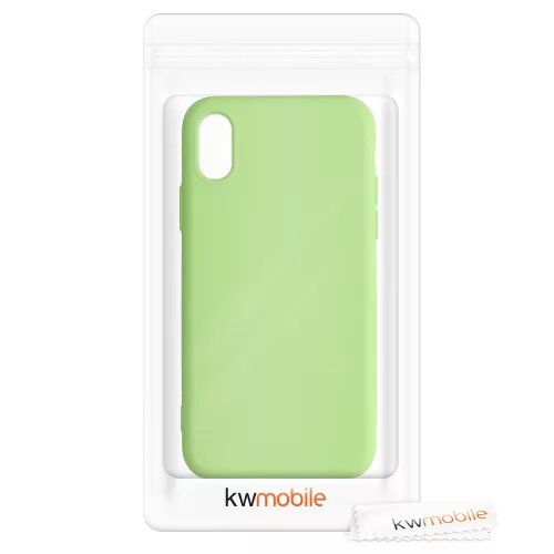Pouzdro pro Apple iPhone X / iPhone XS, silikonové, zelené, 49982.214