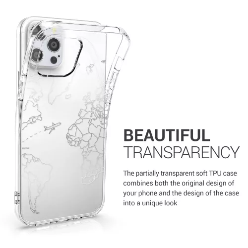 Pouzdro pro Apple iPhone 12 / iPhone 12 Pro, Silicon, Silver, 53035.12