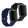 Sada 2 popruhů pro Xiaomi Amazfit Bip / Amazfit Bip Lite, kwmobile, silikon, modrá / černá, 54776.01