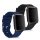 Sada 2 popruhů pro Xiaomi Amazfit Bip / Amazfit Bip Lite, kwmobile, silikon, modrá / černá, 54776.01